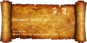 Hermel Noémi névjegykártya